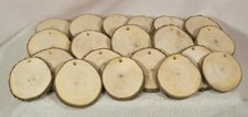 CRAFT WOOD ROUNDS 25 WOOD SLICES 2 1/2"- 3" WEDDING ORNAMENTS SANDED DRIED NEW