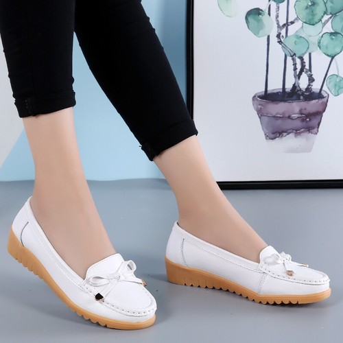 Mocassini donna ecopelle casual comodi mocassini piatti scarpe slip on - Foto 16 di 21