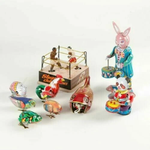 Jouets et jeux anciens animaux en tôle