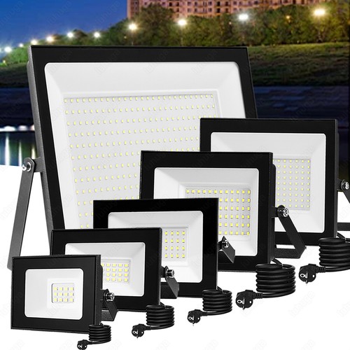 10W-500W LED Fluter Außen strahler Scheinwerfer mit Bewegungsmelder/Stecker IP66 - Bild 10 von 253
