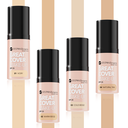 Bell HYPOAllergenic Great Cover SPF 20 Face Foundation Makeup - 09 - Picture 2 of 8