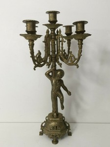 Details About Ornate Vintage French Rococo Style Brass Candelabra Made In Italy 17 1 4 Tall