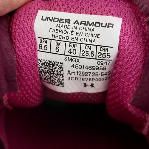Under Armor Charged 24/7 Burgundy/Pink Suede Shoes Womens 8.5 - Picture 6 of 6