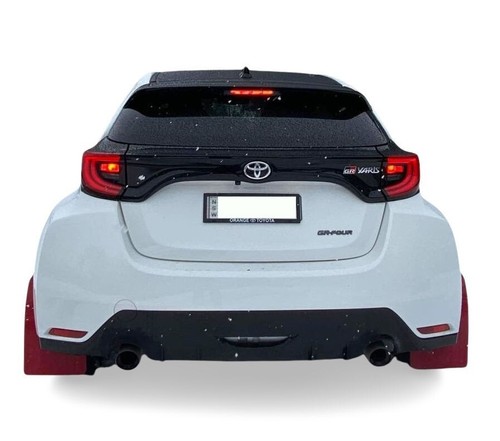 rallyflapZ | Mud Flaps Mudflaps to fit 2020+ Toyota GR Four Yaris RED 4mm PVC*G - Picture 3 of 8