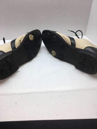 Etiquetas Zapatos de Golf Mujer Verde Césped Colección Golf Negro Blanco Cuero Italia 8.5 - Imagen 7 de 12