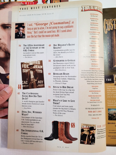 True West Magazine 4 ct Wyatt Tombstone Custer Texas Rangers Bob Boze Bell - Imagen 11 de 13