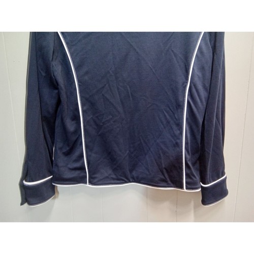 Draper'S & Damon'S Women'S Petite Navy/White Button Up Jacket Petite Medium Nwt - Picture 7 of 16