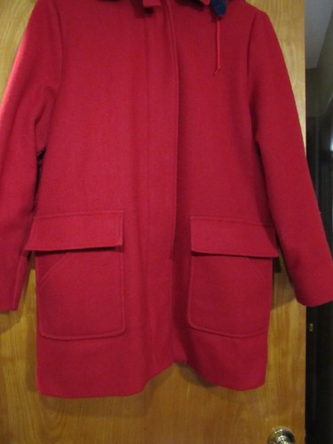 Eddie Bauer Coat Women 80% wool 20% nylon has hood, size 9/10 vintage USA made - Picture 14 of 18