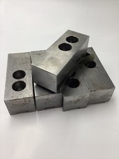 (QTY 5) Workholding Lathe Hydraulic Soft Top Jaw Steel , 2 Hole