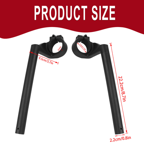 Left & Right 42MM Clip Ons Fork Handlebars For Honda CBR500 CBR 500 2019-2021 - Picture 3 of 9