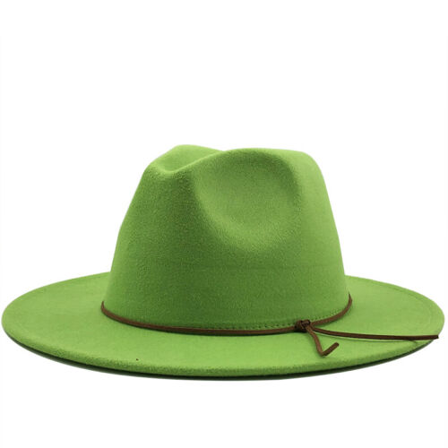 NEW Womens & Mens Cotton Blend Felt Fedora Hat Sunshade Festival Headwear Hats - Picture 18 of 25
