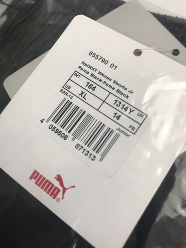 Puma Jnr Black Running Shorts Age 13 - 14 Ftblmxt Sports Jogging Fitness School - Picture 4 of 4