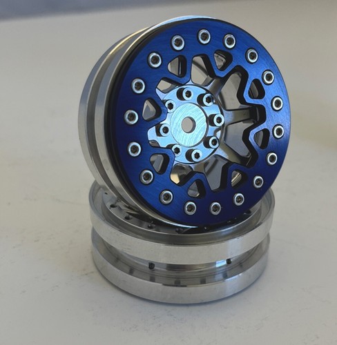 MOTOWORX RACING 1.9 MXR 8 Spoke Channel Lock Wheel - BLUE MX8 RINGS - Picture 4 of 7
