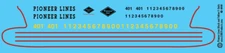 N Scale - Pioneer Lines F Unit Decals
