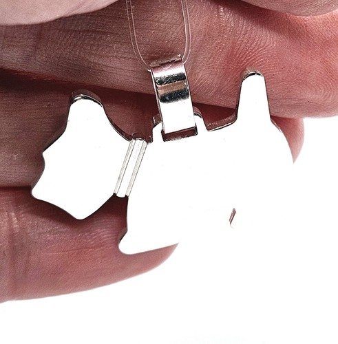Colgante de plata esterlina para perro mascota Highland Terrier dije etiqueta personalizada - Imagen 6 de 8