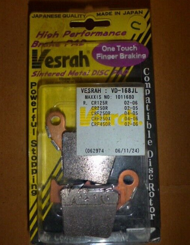 Gesinterte Bremsbeläge hinten VD-168 JL EBC FA346 R & MXS CR und CRF MX Enduro - Bild 1 von 2