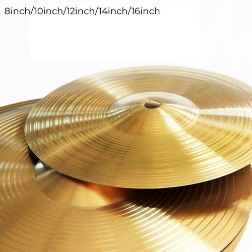 Authentic Sound Experience 8 10 12 14 16 Inch Drum Brass Cymbals Percussion - Picture 2 of 26