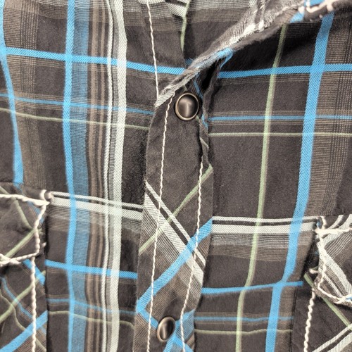 BKE Pearl Snap Shirt Men's XL Plaid Long Sleeve Slim Fit blue - Picture 2 of 9