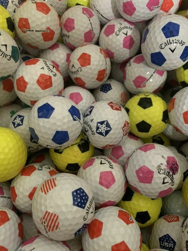 12/36/48 Callaway Chrome Soft Truvis Soccer Ball Good Used AAA 3A Golf Balls - Picture 2 of 4
