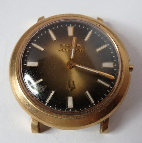 VINTAGE 1974 MEN N4 BULOVA ACCUTRON 2210 WRISTWATCH GOLD PLATED BEZEL - Picture 3 of 7