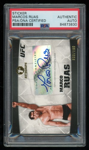 Marco Ruas 2010 Topps UFC First Auto 088/188 PSA/DNA MMA King of the Streets - Picture 3 of 3