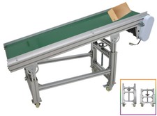 59''x15.7" Electric PVC Belt Inclined Wall Conveyor Aluminium Alloy Frame 110V