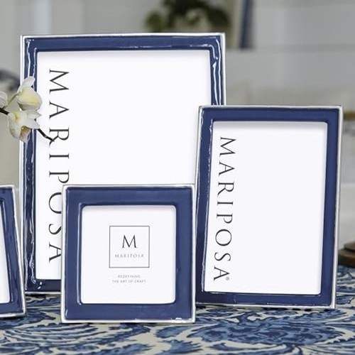 4X4 In Tabletop Enamel Photo Frame Handmade Recycled Aluminum Decorative Gift - Picture 4 of 6