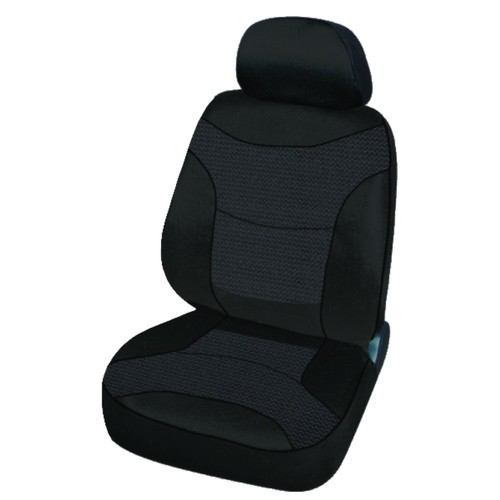 SINGLE BLACK MODERN JACQUARD SEAT COVER FOR HONDA CRZ - Picture 2 of 2