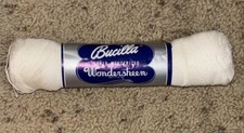 Vintage NOS Bucilla Wondersheen crochet  knitting 100 cotton 11 WHITE Made USA