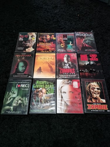 Horror DVD Lot Zombie, Hellraiser, Dawn Of The Dead 80s Zombies