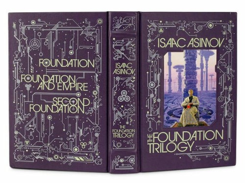 THE FOUNDATION TRILOGY Isaac Asimov Bonded Leather Gilded Ribbon Bookmark SEALED - Picture 4 of 4