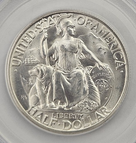 1936 D Denver Mint San Diego Commemorative Half Dollar 50c PCGS MS 65 OGH - Picture 2 of 4