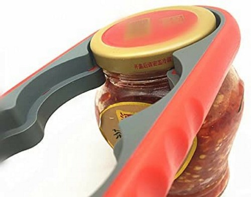 Jar Opener Rubber 4 In 1 Quick Lid Bottle Cap Grip Twister Remover Kitchen Tool - Picture 8 of 9
