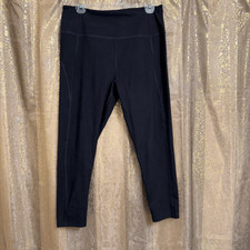Girlfriend Collective Black Compressive High-Rise Leggings 7/8 Length XL