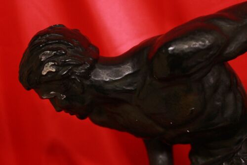 Statua / scultura in terracotta dipinta raffigurante un uomo firmata signed '900 - Imagen 5 de 10