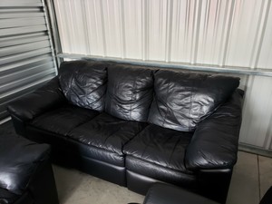Black Leather Couch Loveseat Recliner Chair Set Ebay
