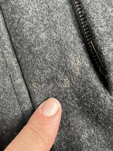 Weatherproof Coat Mens Large Wool Cashmere Jacket Gray Quilted Lining Zip Up - Picture 10 of 16