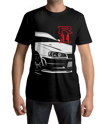Nissan skyline r34 футболка