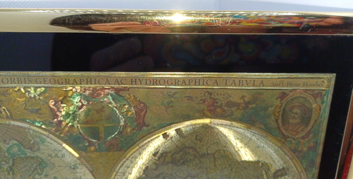 NICE GOLD FOIL WORD MAP MADE IN CALIFORNIA--10" x 8" x 1/2" - Picture 8 of 9