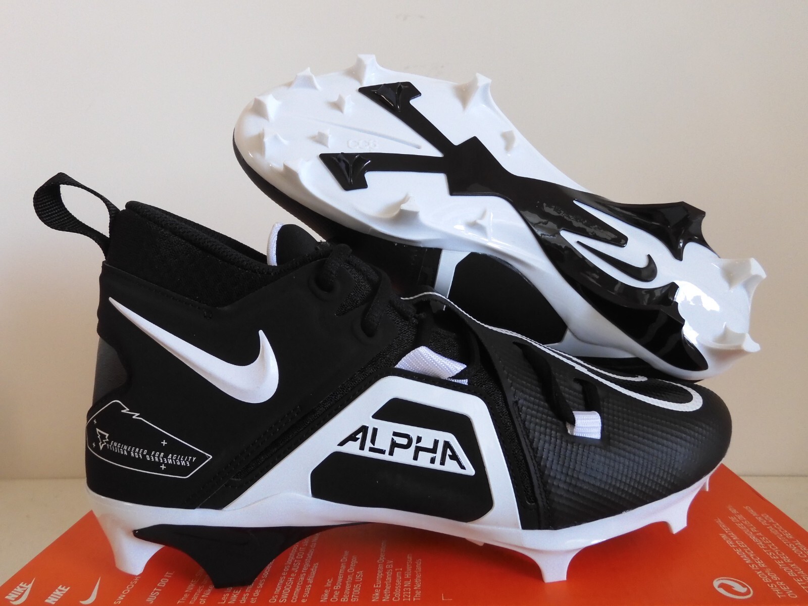 Size 12.5 - Nike Alpha Menace Pro 3 Black White for sale