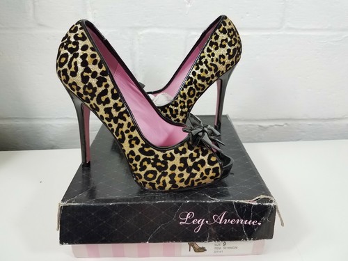 leopard print peep toe