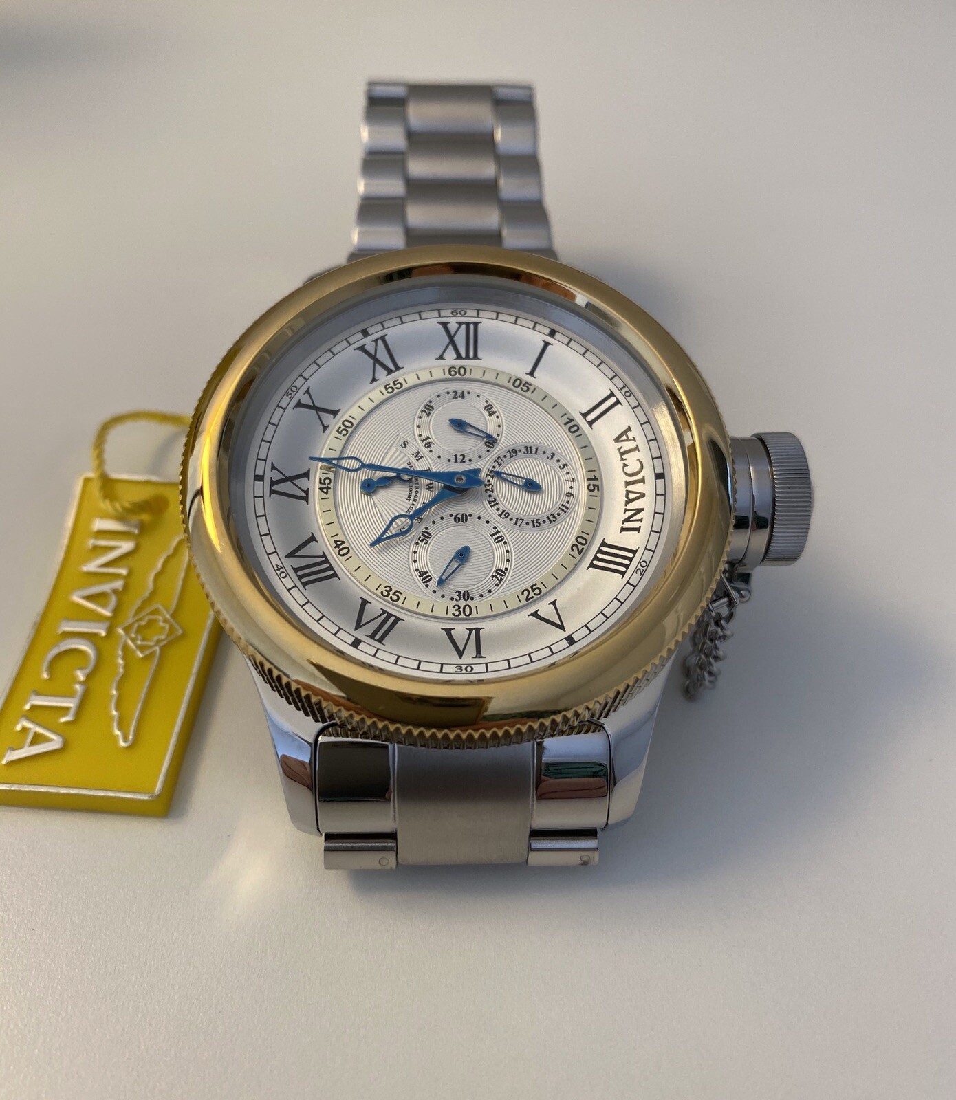 Invicta 15932 Men's Russian Diver Gold Tone Bezel Silver Dial