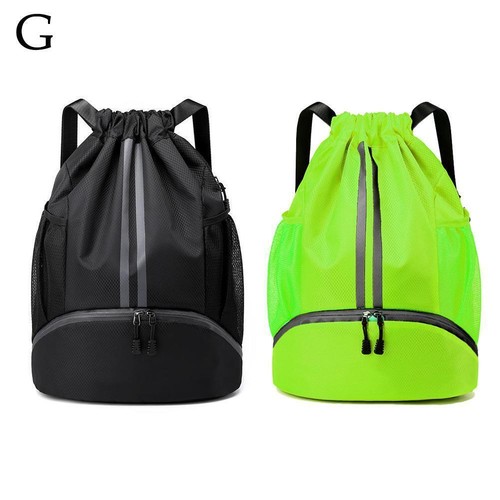 Sports Drawstring Backpack - String Swim Gym Bag with Wet INV Poc Proof Q1S7 - Picture 31 of 31