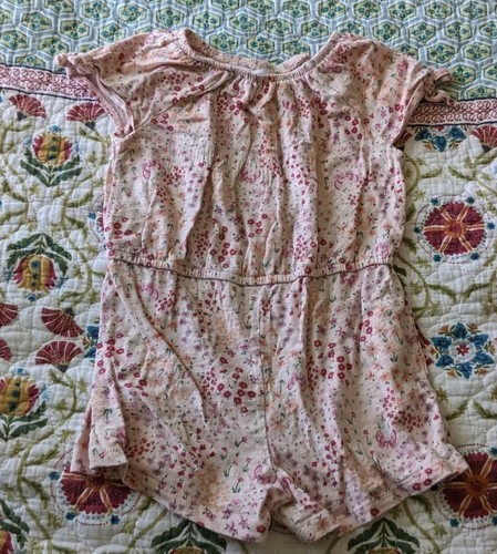 Old Navy Pink Floral Romper Girls 4T - Picture 1 of 4