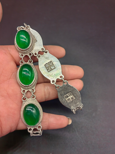 Collection Chinese Asian Tibet Miao Silver Turbo Statue Fashion Bracelet - Picture 2 of 9