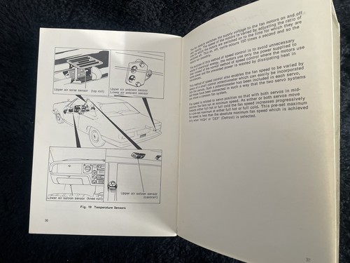 Rolls-Royce Camargue 1975 Air Con Owners Manual Handbook Supplement TSD2989 OEM - Picture 20 of 21