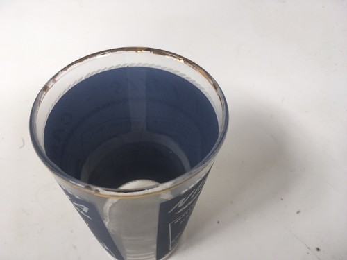 Antique Vintage Niagara Falls Blue Gray Souvenir Glass Gold Rim Federal Glass - Picture 4 of 6