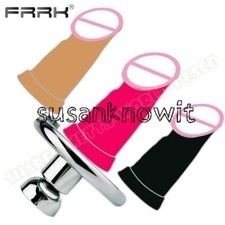 Male Metal Chastity Cage Chastity Device Realistic Head Wtih Sissy Restraint