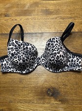 Cacique 44B Lightly Lined Balconette Bra Underwire Animal Plus 44 B Underwire