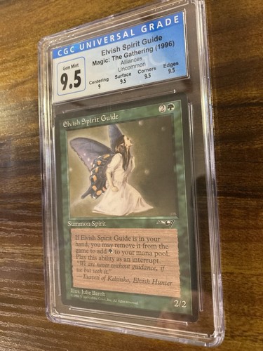 MTG✨ELVISH SPIRIT GUIDE✨Alliances CGC 9.5 GEM MINT UNCOMMON 1996 J. Baroh Art - Picture 4 of 9